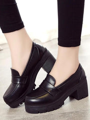 Load image into Gallery viewer, Chunky Heel Loafers
