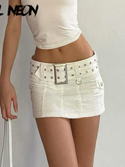 Load image into Gallery viewer, Mini Skirt With Belt
