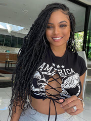 Load image into Gallery viewer, Front Lace-Up Crop Top
