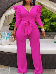 Load image into Gallery viewer, V-Neck Jumpsuit
