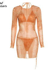 Load image into Gallery viewer, Bikini &amp; Sheer Dress Set
