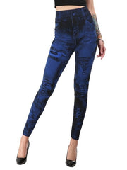 Load image into Gallery viewer, Jeans Print Capris
