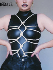 Load image into Gallery viewer, Faux Leather Bondage Bodysuit
