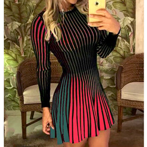 Long Sleeve Striped Dress