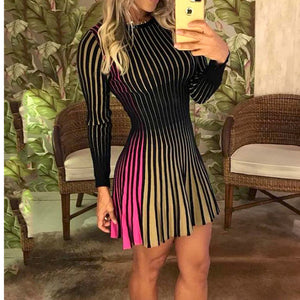 Long Sleeve Striped Dress