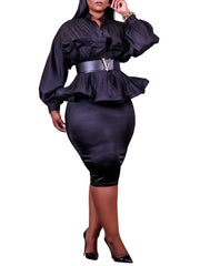 Load image into Gallery viewer, Long Sleeve Ruffle Top &amp; Skirt
