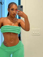 Load image into Gallery viewer, Thick Piping Top &amp; Pants
