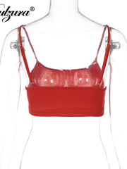 Load image into Gallery viewer, Red Crop Top
