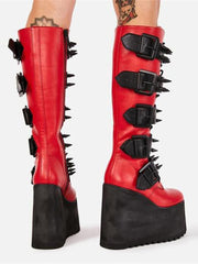 Load image into Gallery viewer, Knee High Gothic Style Boots
