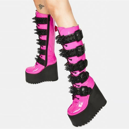 Knee High Gothic Style Boots