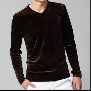 Long Sleeve Velvet T-Shirt