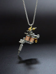Load image into Gallery viewer, Tattoo Gun Pendant Necklace
