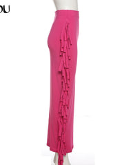 Load image into Gallery viewer, Long Fringe Edge Skirt
