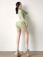 Load image into Gallery viewer, Scrunch Butt Shorts With Back Pockets

