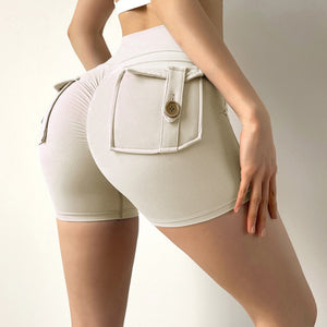 Scrunch Butt Shorts With Back Pockets