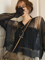 Load image into Gallery viewer, Ripped Mesh Top
