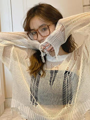 Load image into Gallery viewer, Ripped Mesh Top
