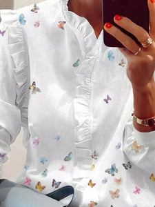 Butterfly Print Blouse