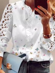 Load image into Gallery viewer, Butterfly Print Blouse
