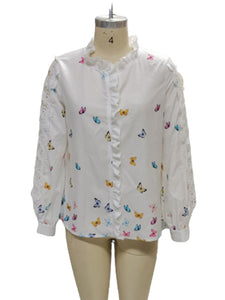 Butterfly Print Blouse