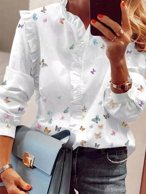 Butterfly Print Blouse