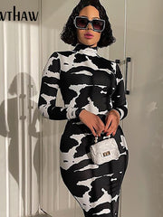 Load image into Gallery viewer, Long Sleeve Turtleneck Dress
