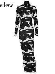 Load image into Gallery viewer, Long Sleeve Turtleneck Dress
