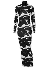 Load image into Gallery viewer, Long Sleeve Turtleneck Dress
