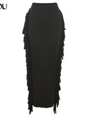 Load image into Gallery viewer, Long Fringe Edge Skirt
