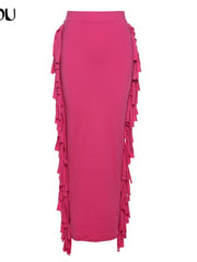 Load image into Gallery viewer, Long Fringe Edge Skirt
