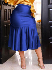 Load image into Gallery viewer, Satin Ruffled Skirt
