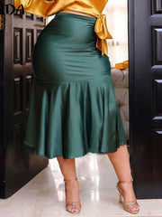 Load image into Gallery viewer, Satin Ruffled Skirt
