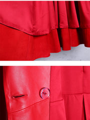 Load image into Gallery viewer, Long Faux Leather Trench Coat
