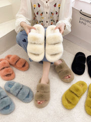 Load image into Gallery viewer, Faux Fur Slippers
