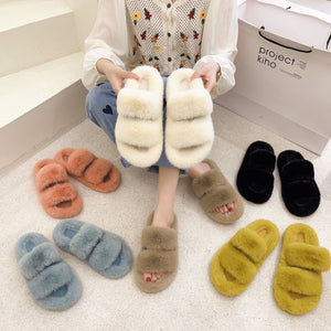 Faux Fur Slippers