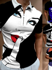Load image into Gallery viewer, Cool Graphic Collar T-Shirt

