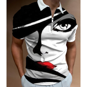 Cool Graphic Collar T-Shirt