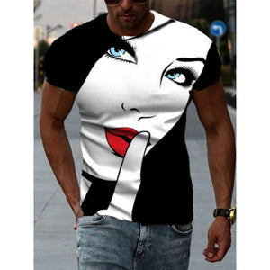 Cool Graphic Collar T-Shirt