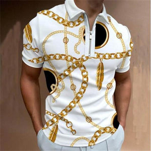 Cool Graphic Collar T-Shirt