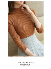 Load image into Gallery viewer, Turtleneck Knitted Sweater
