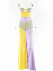 Load image into Gallery viewer, Lace Satin Dress
