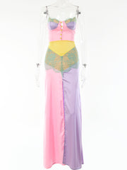 Load image into Gallery viewer, Lace Satin Dress
