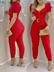 Load image into Gallery viewer, Ruffle Sleeve Jumpsuit
