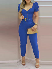 Load image into Gallery viewer, Ruffle Sleeve Jumpsuit
