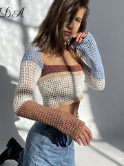 Load image into Gallery viewer, Crochet Long Sleeve Top
