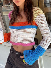 Load image into Gallery viewer, Crochet Long Sleeve Top
