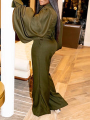 Load image into Gallery viewer, Long Lantern Sleeve Jumpsuit
