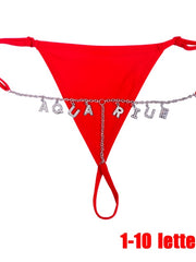 Load image into Gallery viewer, Letter Chain Thong
