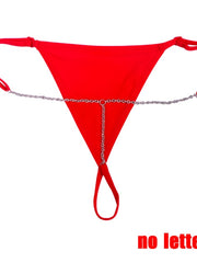 Load image into Gallery viewer, Letter Chain Thong
