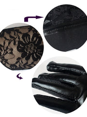 Load image into Gallery viewer, Lace Faux Leather Gloves
